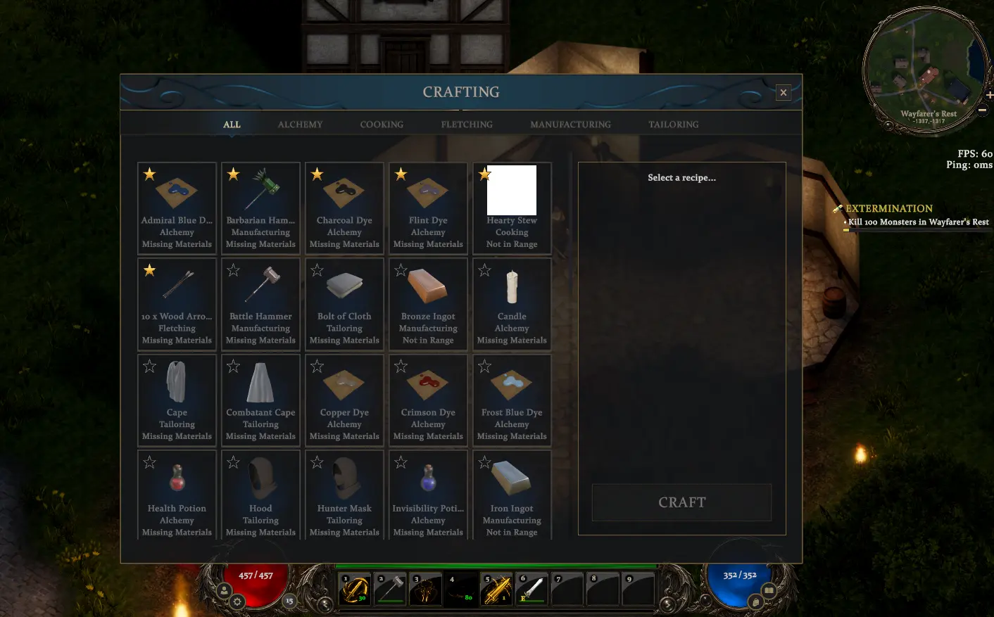 Helrift crafting interface